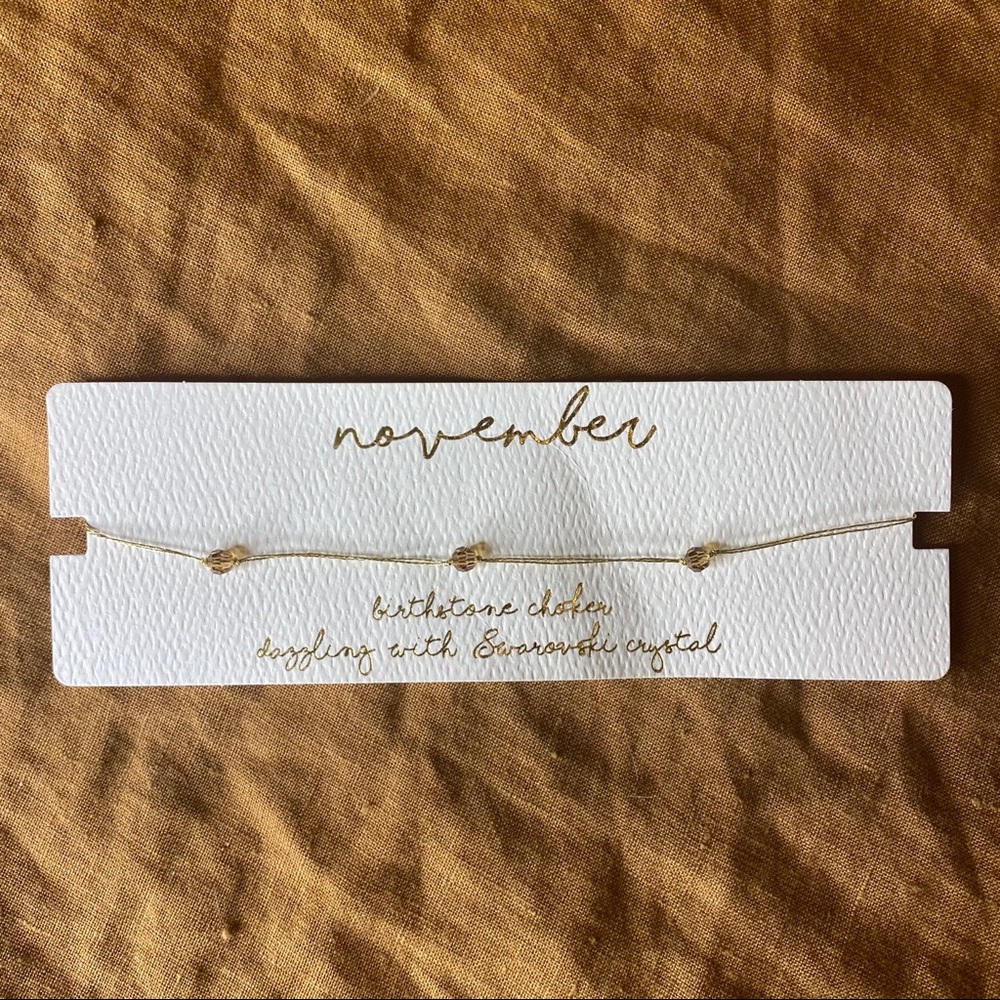 November “Topaz/Citrine” Beaded Choker